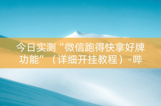 今日实测“微信跑得快拿好牌功能”（详细开挂教程）-哔哩哔哩