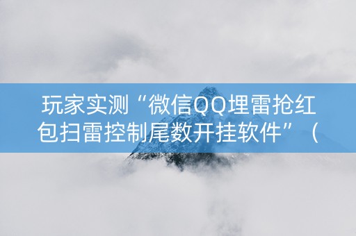 玩家实测“微信QQ埋雷抢红包扫雷控制尾数开挂软件”（详细透视教程）-哔哩哔哩