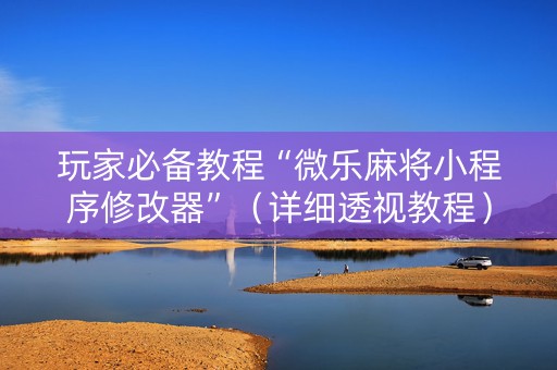 玩家必备教程“微乐麻将小程序修改器”（详细透视教程）-哔哩哔哩