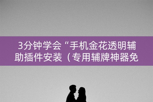 3分钟学会“手机金花透明辅助插件安装（专用辅牌神器免安装）