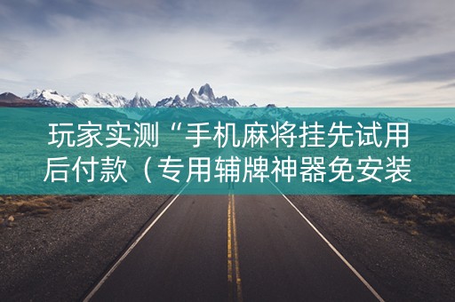 玩家实测“手机麻将挂先试用后付款（专用辅牌神器免安装）