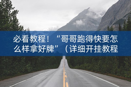 必看教程！“哥哥跑得快要怎么样拿好牌”（详细开挂教程）-哔哩哔哩