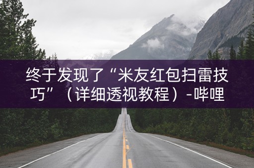 终于发现了“米友红包扫雷技巧”（详细透视教程）-哔哩哔哩