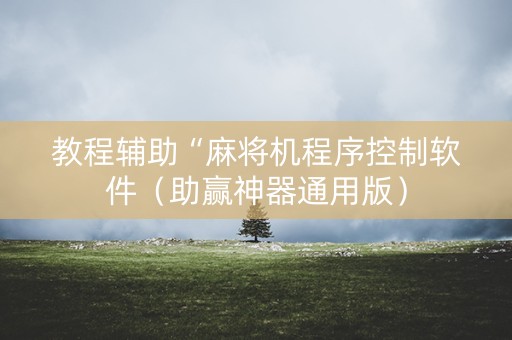 教程辅助“麻将机程序控制软件（助赢神器通用版）