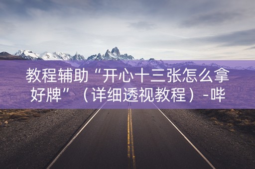 教程辅助“开心十三张怎么拿好牌”（详细透视教程）-哔哩哔哩
