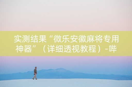 实测结果“微乐安徽麻将专用神器”（详细透视教程）-哔哩哔哩