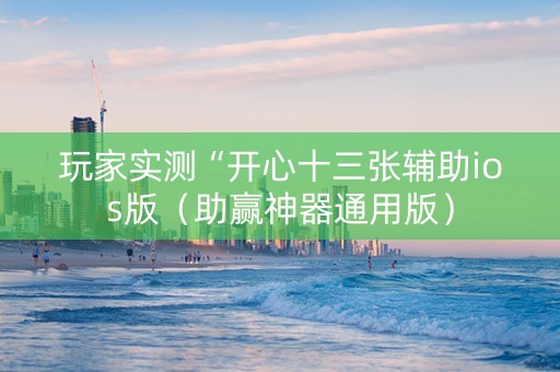 玩家实测“开心十三张辅助ios版（助赢神器通用版）