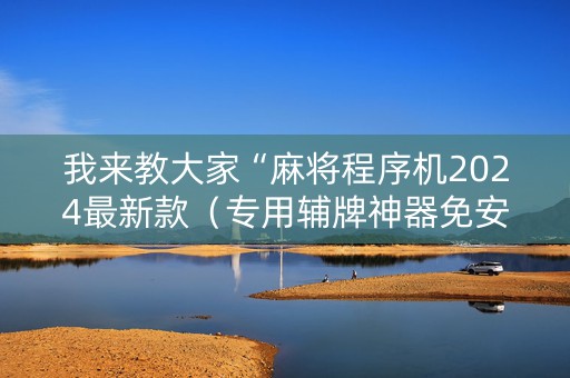 我来教大家“麻将程序机2024最新款（专用辅牌神器免安装）