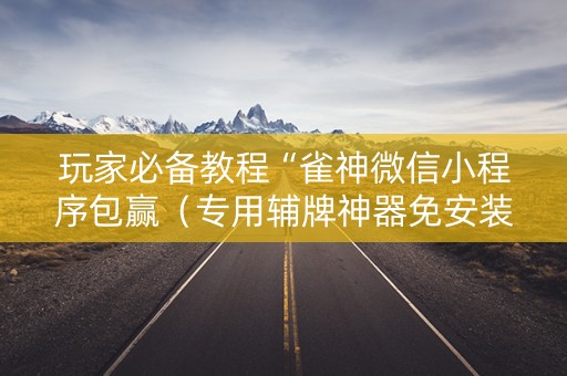 玩家必备教程“雀神微信小程序包赢（专用辅牌神器免安装）