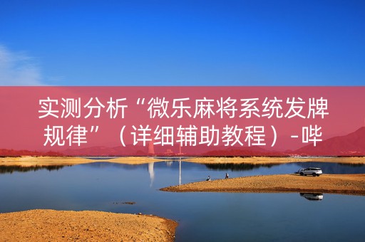 实测分析“微乐麻将系统发牌规律”（详细辅助教程）-哔哩哔哩