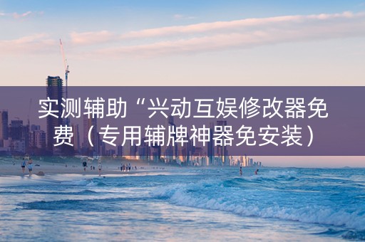 实测辅助“兴动互娱修改器免费（专用辅牌神器免安装）