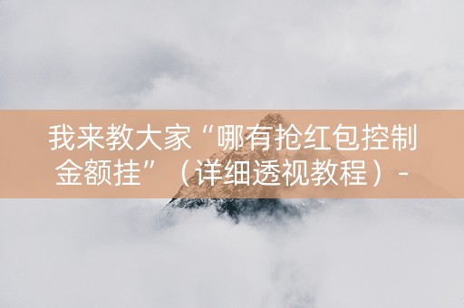 我来教大家“哪有抢红包控制金额挂”（详细透视教程）-哔哩哔哩