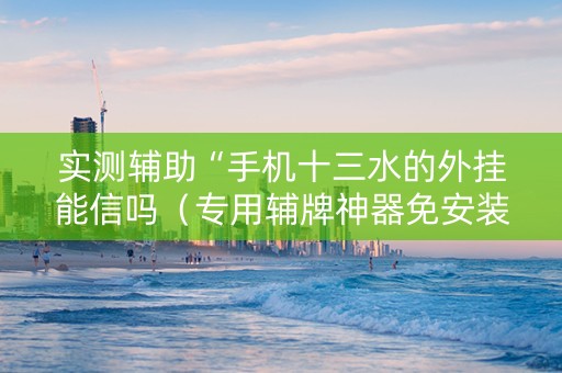 实测辅助“手机十三水的外挂能信吗（专用辅牌神器免安装）
