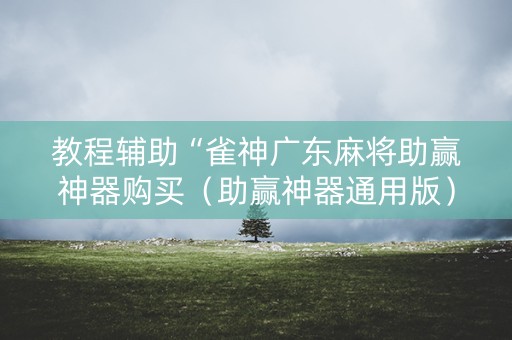 教程辅助“雀神广东麻将助赢神器购买（助赢神器通用版）