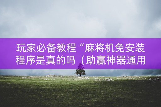 玩家必备教程“麻将机免安装程序是真的吗（助赢神器通用版）