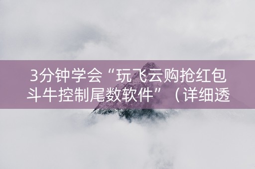 3分钟学会“玩飞云购抢红包斗牛控制尾数软件”（详细透视教程）-哔哩哔哩