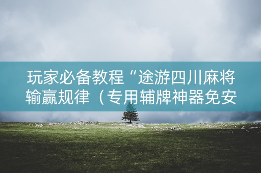 玩家必备教程“途游四川麻将输赢规律（专用辅牌神器免安装）