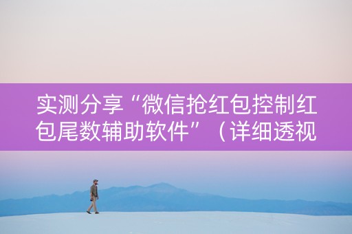 实测分享“微信抢红包控制红包尾数辅助软件”（详细透视教程）-哔哩哔哩