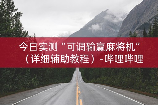 今日实测“可调输赢麻将机”（详细辅助教程）-哔哩哔哩