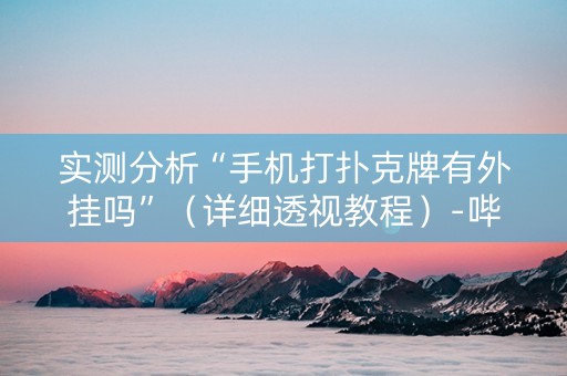 实测分析“手机打扑克牌有外挂吗”（详细透视教程）-哔哩哔哩