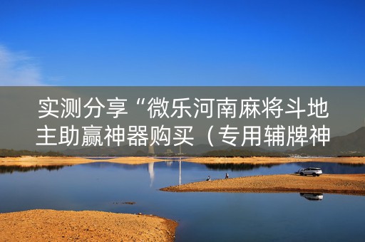 实测分享“微乐河南麻将斗地主助赢神器购买（专用辅牌神器免安装）