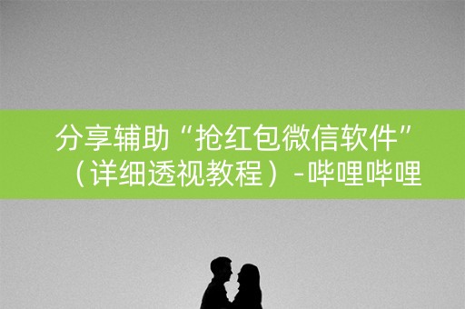 分享辅助“抢红包微信软件”（详细透视教程）-哔哩哔哩