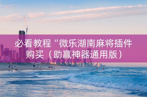 必看教程“微乐湖南麻将插件购买（助赢神器通用版）