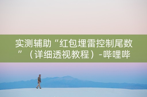 实测辅助“红包埋雷控制尾数”（详细透视教程）-哔哩哔哩