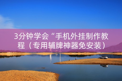 3分钟学会“手机外挂制作教程（专用辅牌神器免安装）