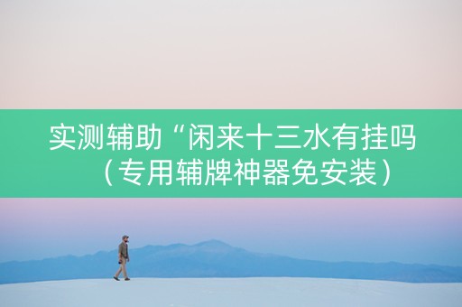 实测辅助“闲来十三水有挂吗（专用辅牌神器免安装）