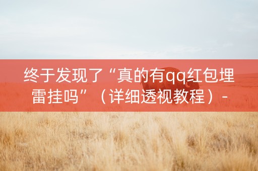 终于发现了“真的有qq红包埋雷挂吗”（详细透视教程）-哔哩哔哩