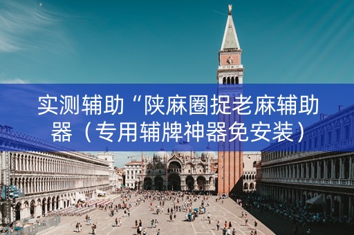 实测辅助“陕麻圈捉老麻辅助器（专用辅牌神器免安装）