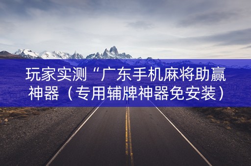 玩家实测“广东手机麻将助赢神器（专用辅牌神器免安装）