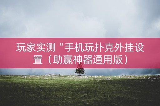 玩家实测“手机玩扑克外挂设置（助赢神器通用版）