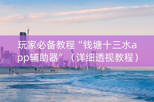 玩家必备教程“钱塘十三水app辅助器”（详细透视教程）-哔哩哔哩