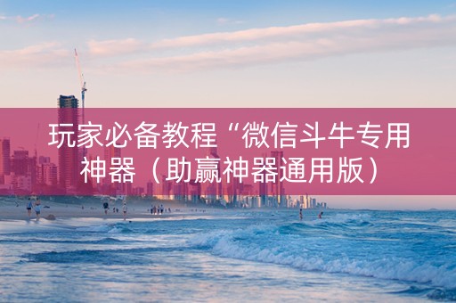 玩家必备教程“微信斗牛专用神器（助赢神器通用版）