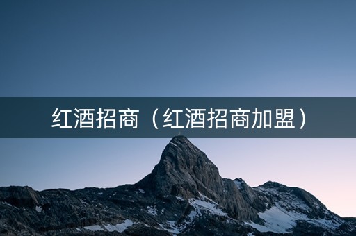 红酒招商（红酒招商加盟）