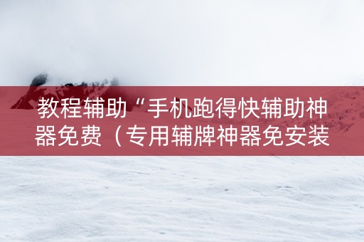 教程辅助“手机跑得快辅助神器免费（专用辅牌神器免安装）