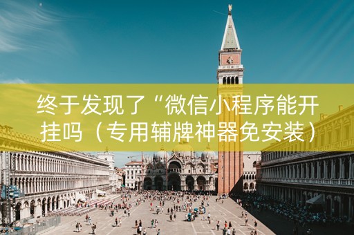 终于发现了“微信小程序能开挂吗（专用辅牌神器免安装）