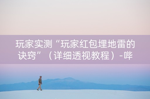 玩家实测“玩家红包埋地雷的诀窍”（详细透视教程）-哔哩哔哩