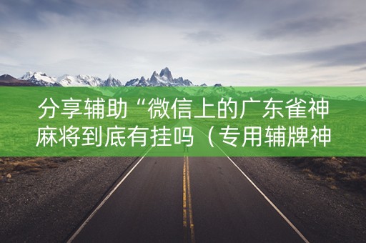 分享辅助“微信上的广东雀神麻将到底有挂吗（专用辅牌神器免安装）
