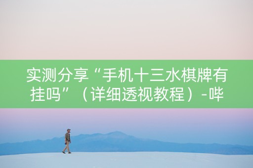 实测分享“手机十三水棋牌有挂吗”（详细透视教程）-哔哩哔哩