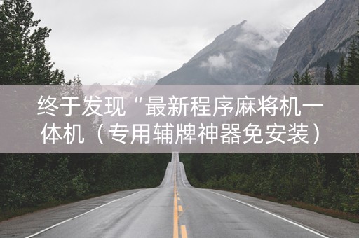 终于发现“最新程序麻将机一体机（专用辅牌神器免安装）