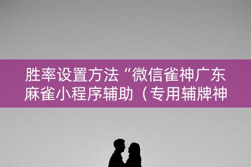 胜率设置方法“微信雀神广东麻雀小程序辅助（专用辅牌神器免安装）