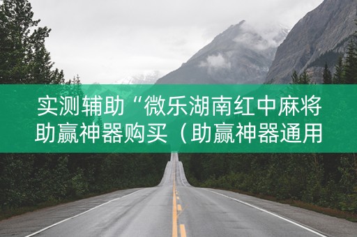 实测辅助“微乐湖南红中麻将助赢神器购买（助赢神器通用版）