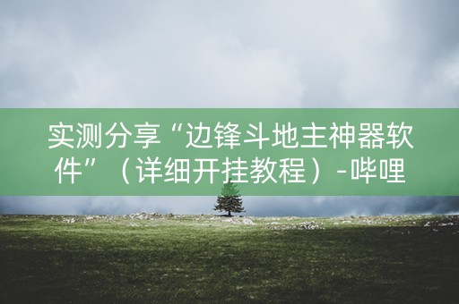实测分享“边锋斗地主神器软件”（详细开挂教程）-哔哩哔哩