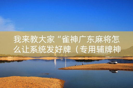 我来教大家“雀神广东麻将怎么让系统发好牌（专用辅牌神器免安装）