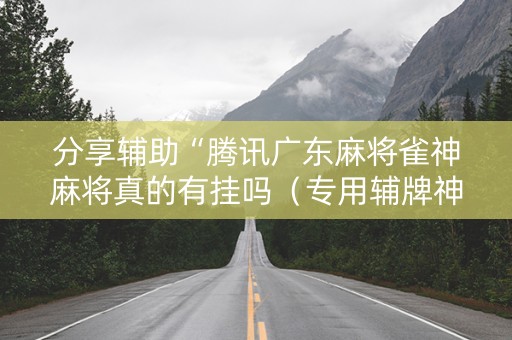 分享辅助“腾讯广东麻将雀神麻将真的有挂吗（专用辅牌神器免安装）