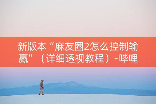 新版本“麻友圈2怎么控制输赢”（详细透视教程）-哔哩哔哩