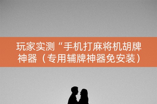 玩家实测“手机打麻将机胡牌神器（专用辅牌神器免安装）